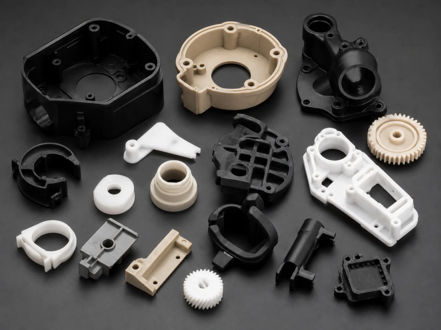 Injection molded plastic parts