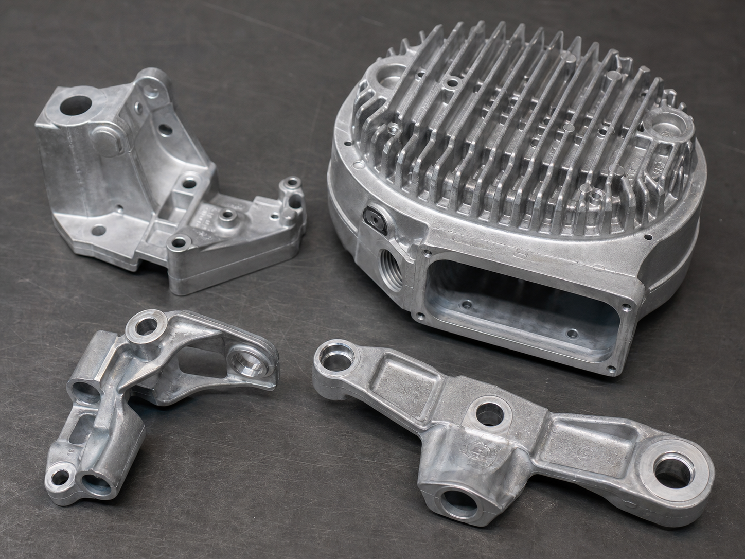 Die cast aluminum parts with CNC post-machined features