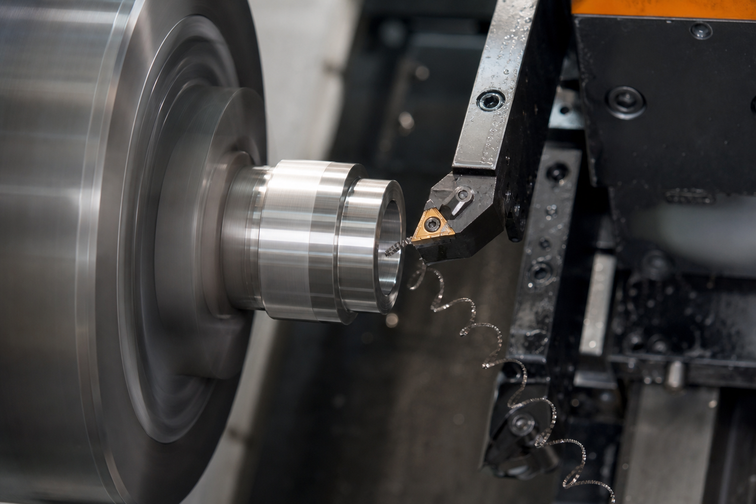 CNC turning services for a custom precision metal component