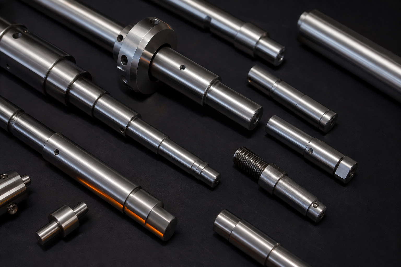 Shafts and precision pins manufactured by CNC turning