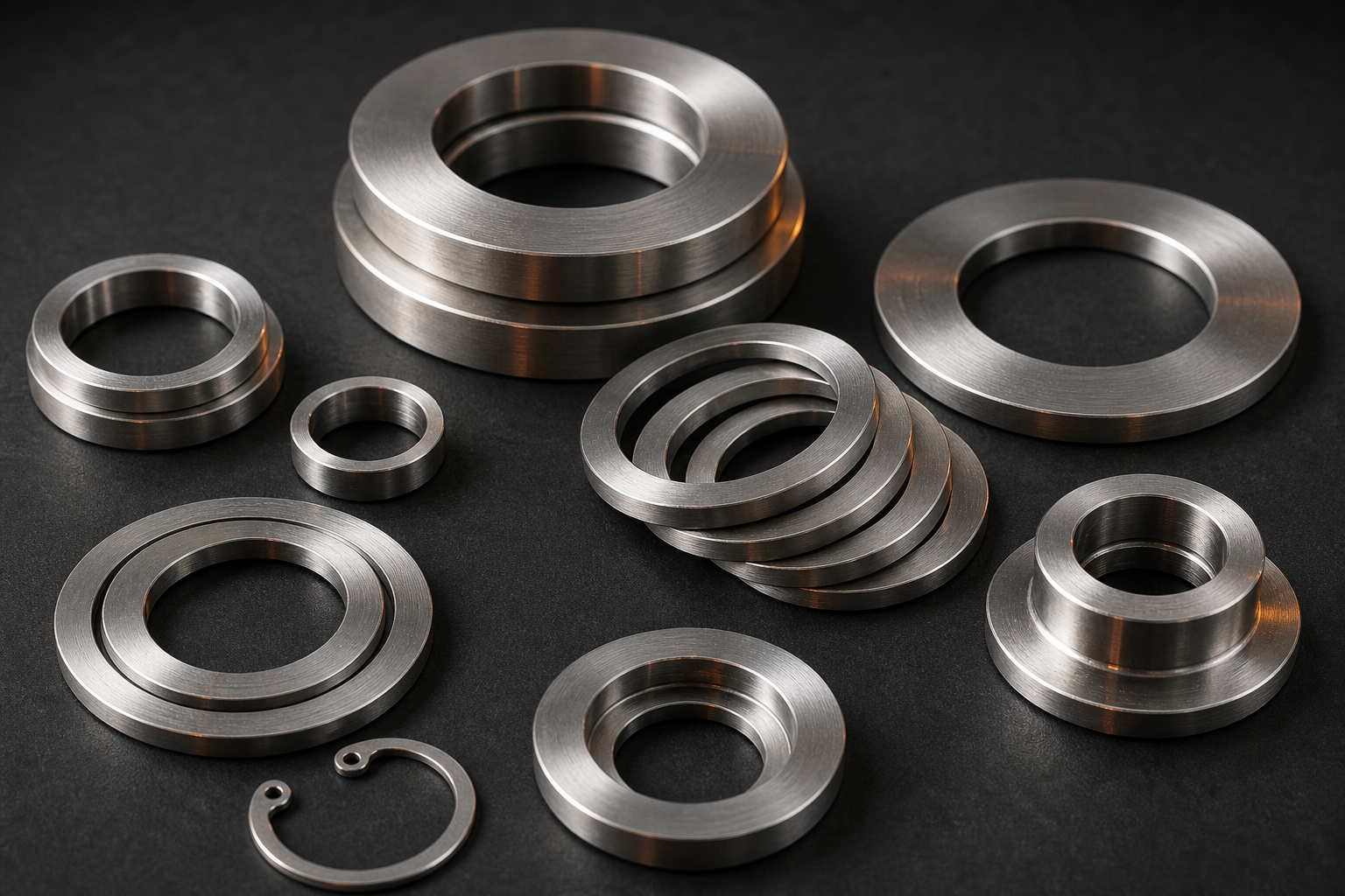 Precision spacers and collars manufactured by CNC turning