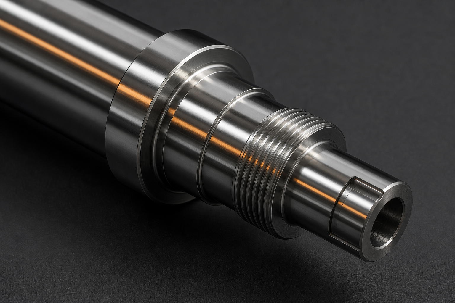 Polished CNC turned stainless steel component