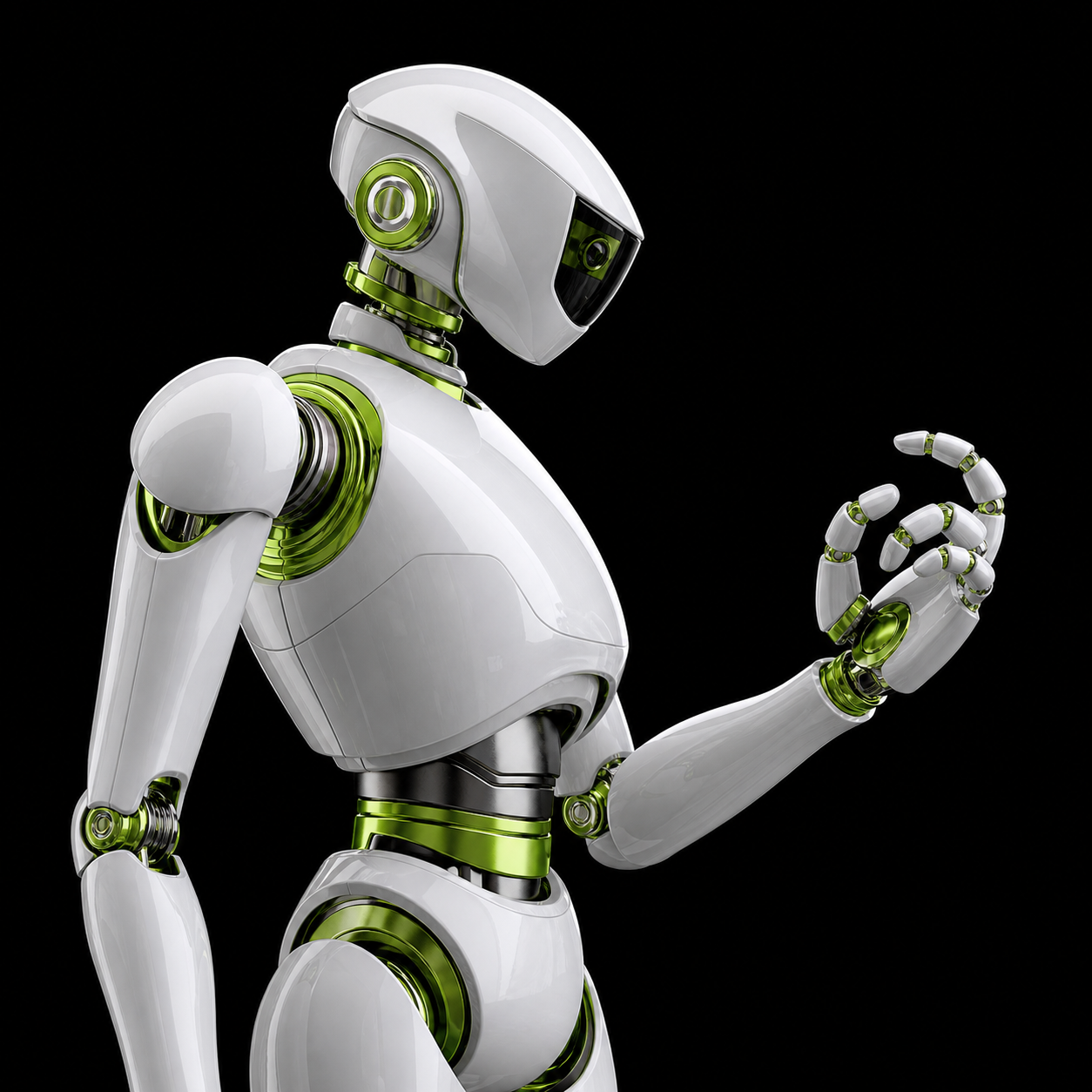 Humanoid robot representing robotics technology