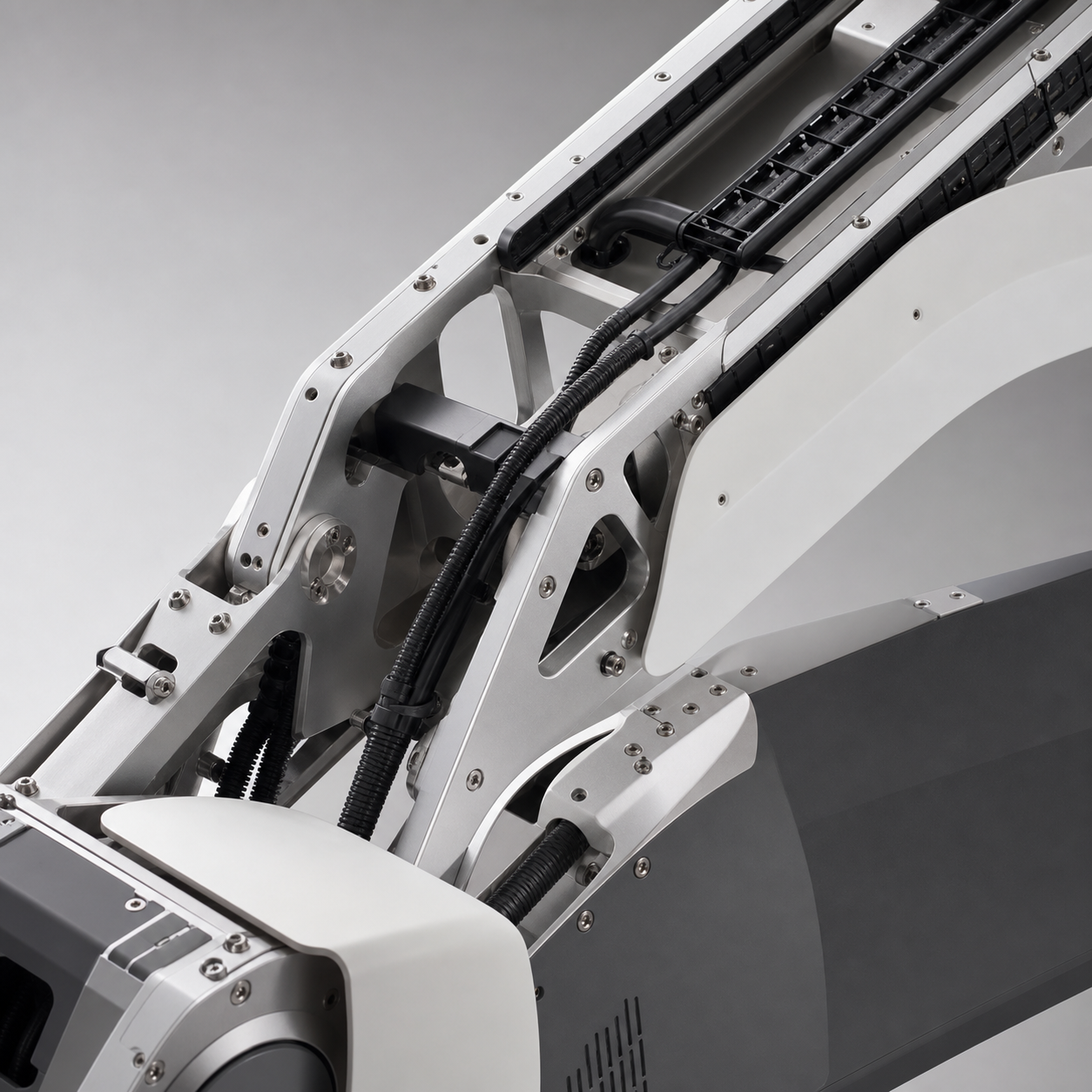 Robotic structural frames cover panels and cable guides