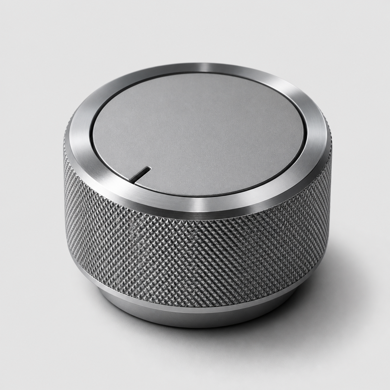 Precision-machined aluminum control knob for a consumer product