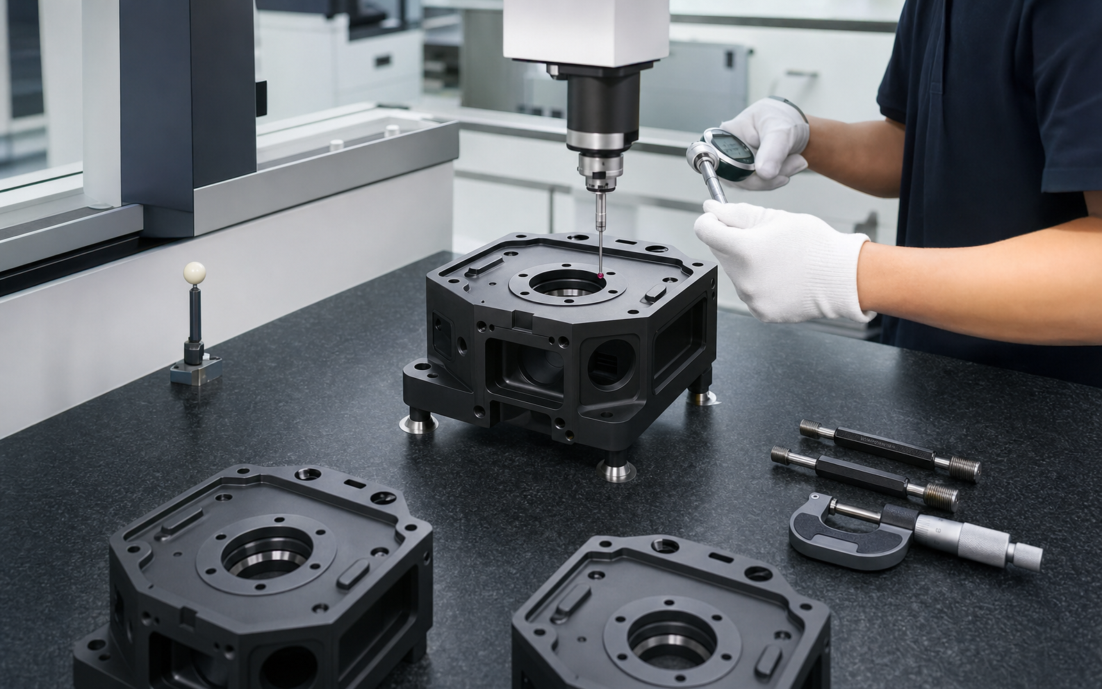 Final dimensional inspection of machined parts