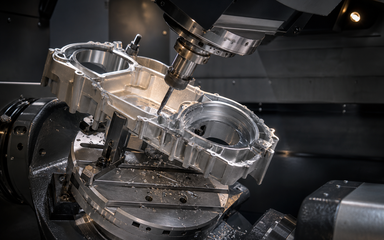 CNC machining in progress