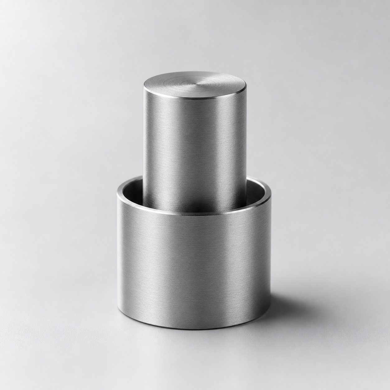 Stainless steel stock and precision machined sample